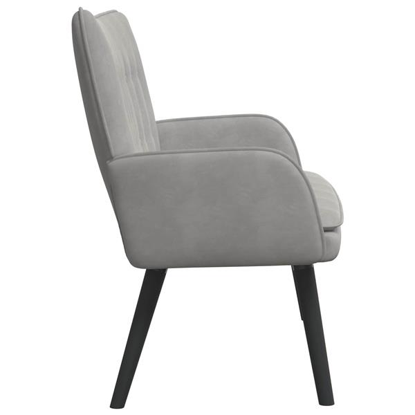 Grote foto vidaxl twee persoons sofa lichtgrijs 115 x 61 x 87 cm fluweel huis en inrichting bankstellen