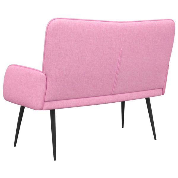 Grote foto vidaxl 2 zits sofa roze 115 x 61 x 87 cm stof huis en inrichting bankstellen