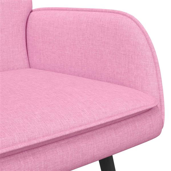Grote foto vidaxl 2 zits sofa roze 115 x 61 x 87 cm stof huis en inrichting bankstellen
