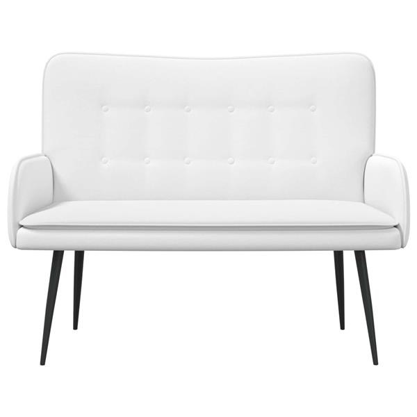 Grote foto vidaxl 2 zits sofa wit 115 x 61 x 87 cm stof huis en inrichting bankstellen