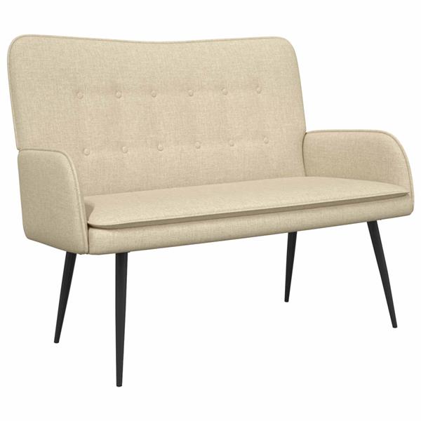 Grote foto vidaxl 2 zits sofa cr mekleurig 115 x 61 x 87 cm stof huis en inrichting bankstellen