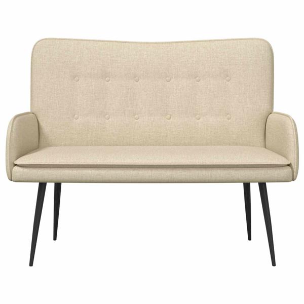 Grote foto vidaxl 2 zits sofa cr mekleurig 115 x 61 x 87 cm stof huis en inrichting bankstellen