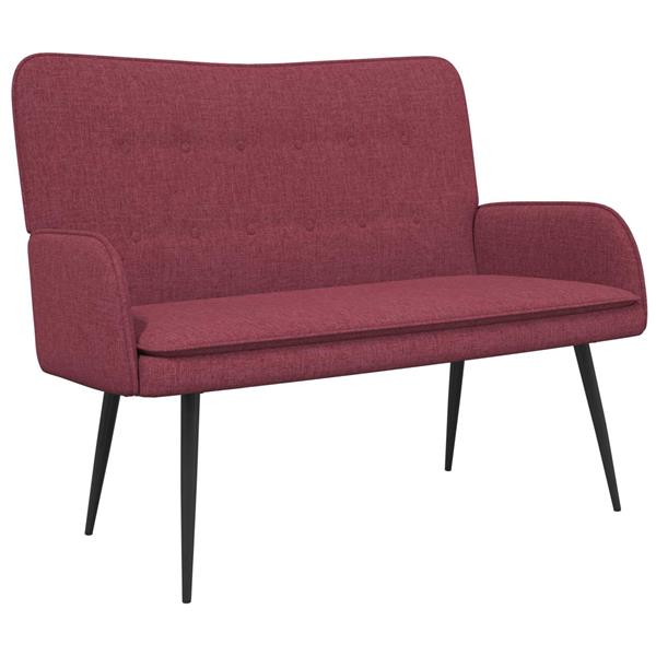 Grote foto vidaxl 2 zits sofa wijnrood 115 x 61 x 87 cm stof huis en inrichting bankstellen