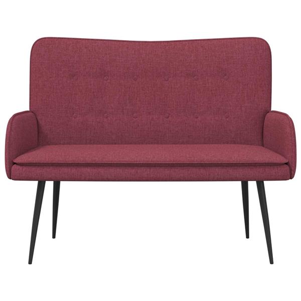 Grote foto vidaxl 2 zits sofa wijnrood 115 x 61 x 87 cm stof huis en inrichting bankstellen