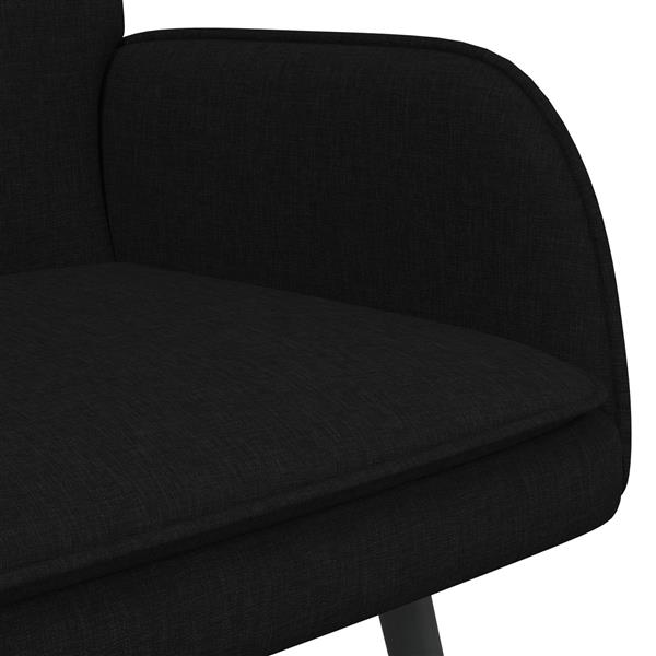 Grote foto vidaxl 2 zits sofa zwart 115 x 61 x 87 cm stof huis en inrichting bankstellen