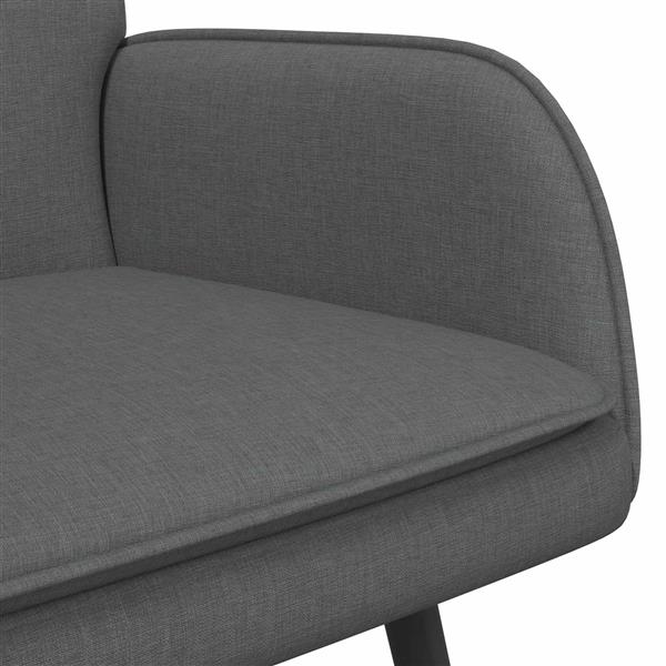 Grote foto vidaxl 2 zits sofa donkergrijs 115 x 61 x 87 cm stof huis en inrichting bankstellen