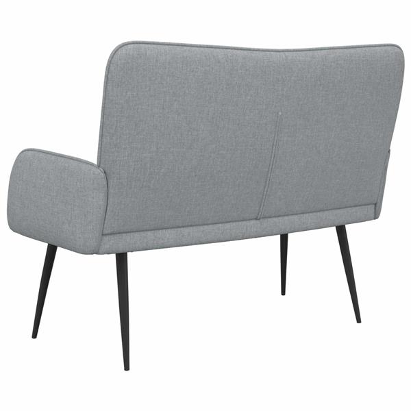 Grote foto vidaxl 2 zits sofa lichtgrijs 115 x 61 x 87 cm stof huis en inrichting bankstellen