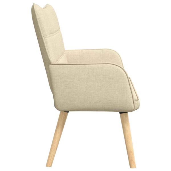 Grote foto vidaxl twee persoons sofa cr me 115 x 61 x 87 cm stof huis en inrichting bankstellen