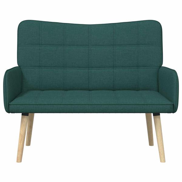Grote foto vidaxl twee persoons sofa donkergroen 115 x 61 x 87 cm stof huis en inrichting bankstellen