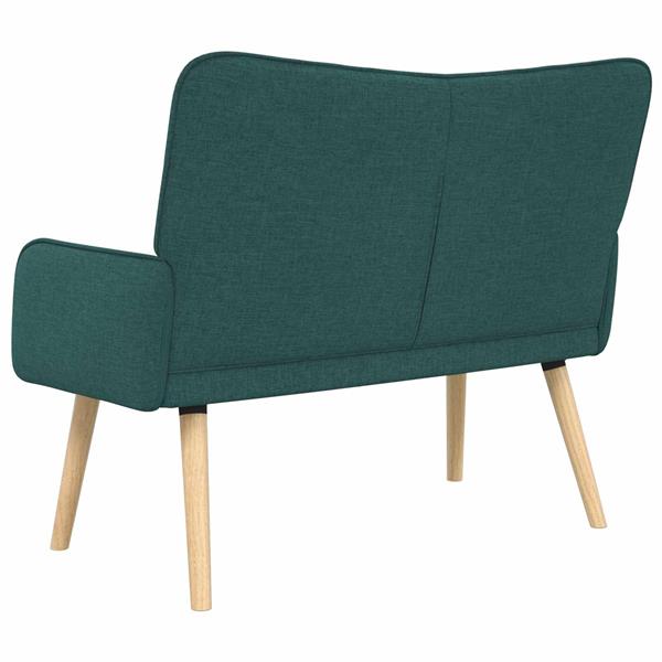 Grote foto vidaxl twee persoons sofa donkergroen 115 x 61 x 87 cm stof huis en inrichting bankstellen