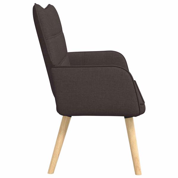Grote foto vidaxl twee persoons sofa donkerbruin 115 x 61 x 87 cm stof huis en inrichting bankstellen