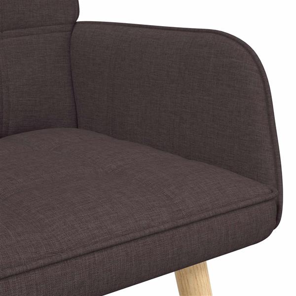 Grote foto vidaxl twee persoons sofa donkerbruin 115 x 61 x 87 cm stof huis en inrichting bankstellen