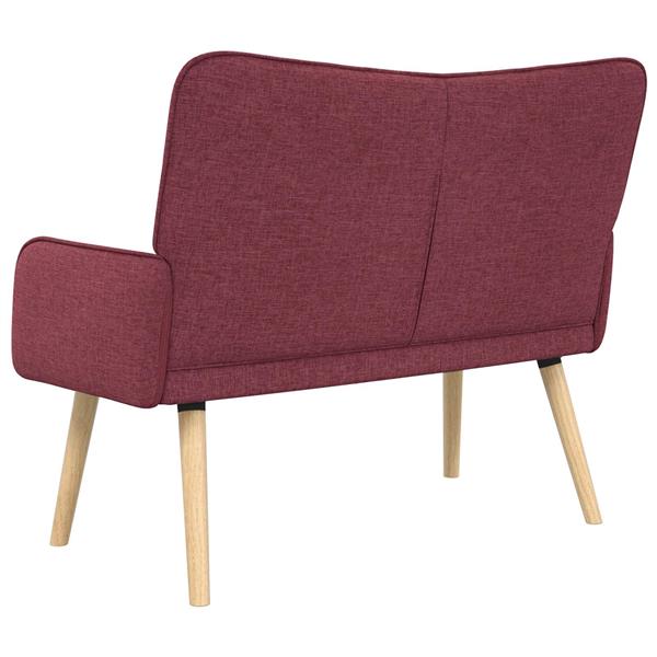 Grote foto vidaxl twee persoons sofa wijnrood 115 x 61 x 87 cm stof huis en inrichting bankstellen