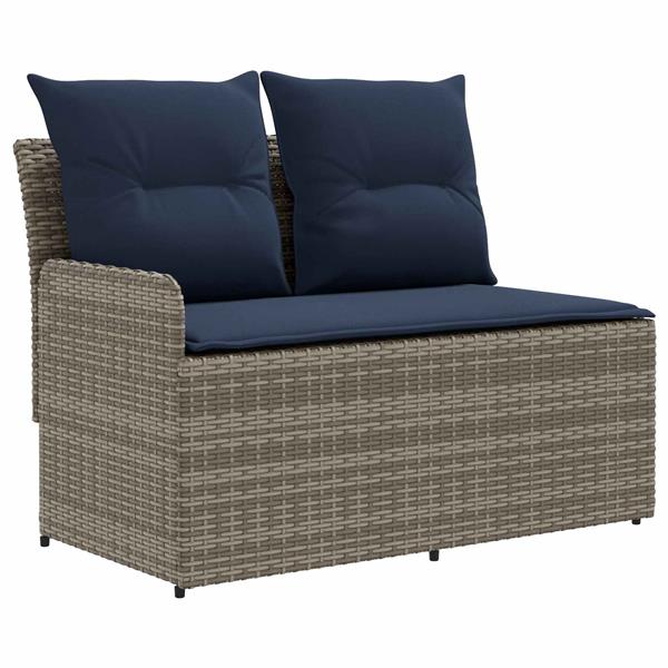 Grote foto vidaxl tuinstoel met armleuning en hoekbank 2 stuk pe rattan tuin en terras tuinmeubelen