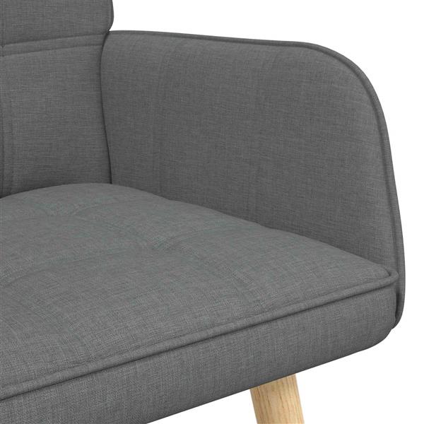 Grote foto vidaxl twee persoons sofa donkergrijs 115 x 61 x 87 cm stof huis en inrichting bankstellen