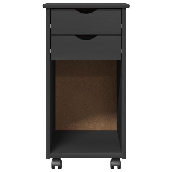 Grote foto vidaxl rolling kast grijs 34 x 39 x 65 5 cm massief grenenhout huis en inrichting overige