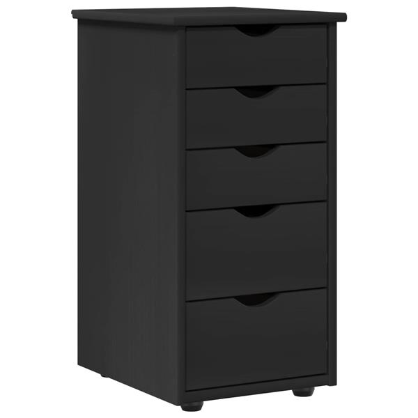 Grote foto vidaxl kast zwart 34 x 39 x 61 5 cm massief vurenhout huis en inrichting overige