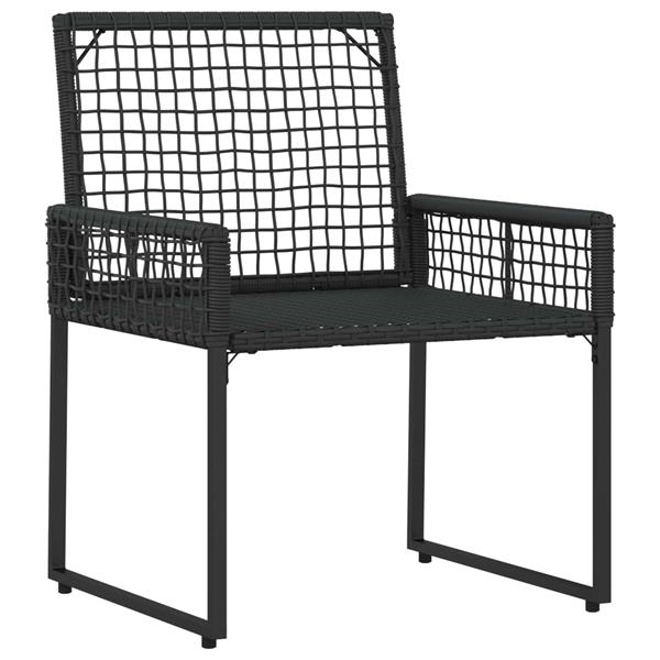 Grote foto vidaxl buitenmeubelset met kussen 4 pcs zwart en turquoise tuin en terras tuinmeubelen