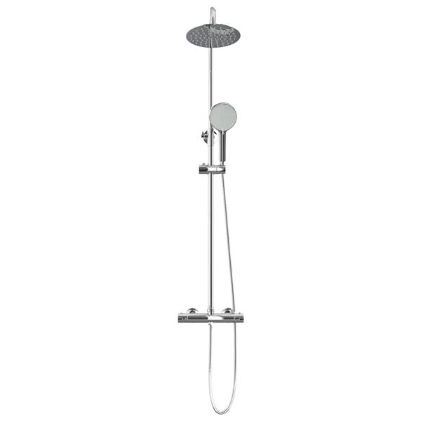 Grote foto vidaxl thermostatisch douchesysteem set chroom ss201 doe het zelf en verbouw sanitair