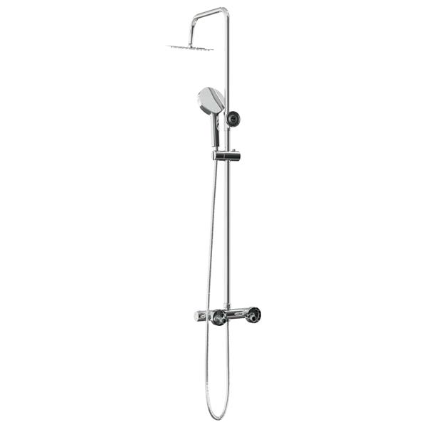 Grote foto vidaxl thermostatisch douchesysteem set chroom ss201 doe het zelf en verbouw sanitair