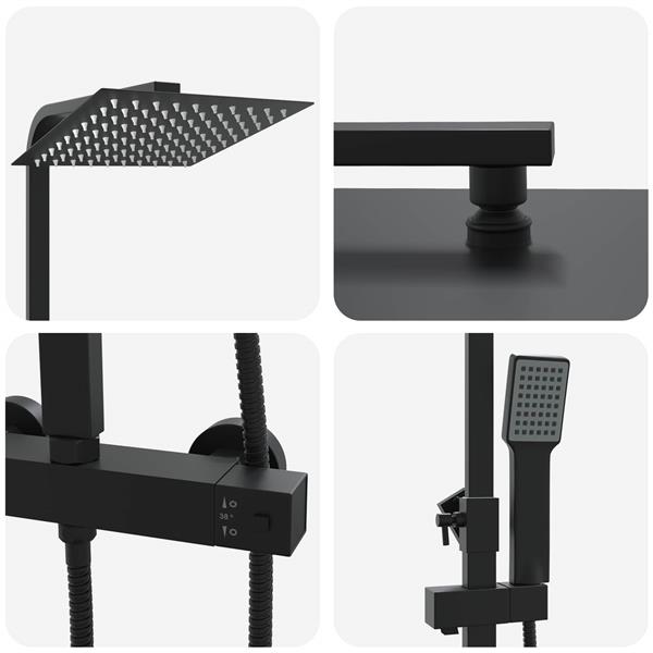 Grote foto vidaxl thermostatisch douchesysteem set ss201 doe het zelf en verbouw sanitair