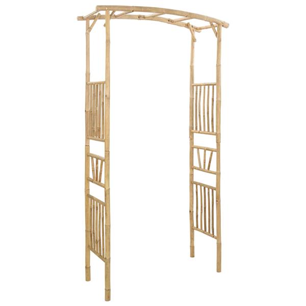 Grote foto vidaxl tuin boog naturel 110 x 40 x 205 cm bamboe tuin en terras overige tuin en terras