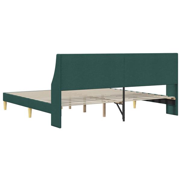 Grote foto vidaxl bedframe met hoofdeinde aansluitplaat antiek en kunst stoelen en banken