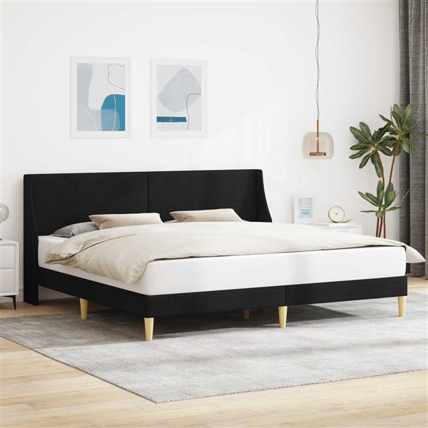 Grote foto vidaxl bedframe met hoofdeinde aansluitplaat antiek en kunst stoelen en banken