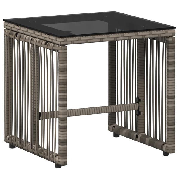 Grote foto vidaxl buitenmeubelset 7 pcs grijs en marineblauw poly rattan tuin en terras tuinmeubelen