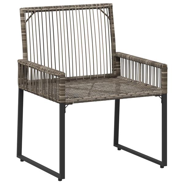 Grote foto vidaxl buitenmeubelset 7 pcs grijs en marineblauw poly rattan tuin en terras tuinmeubelen