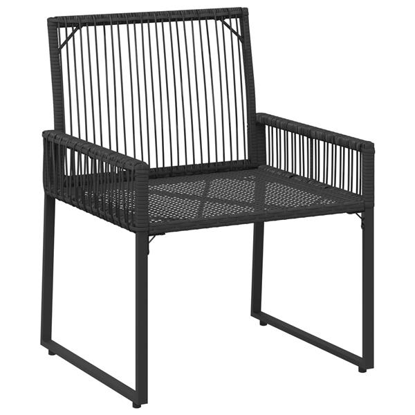 Grote foto vidaxl buitenmeubelset met kussen 7 pcs zwart en cream wit poly rattan tuin en terras tuinmeubelen