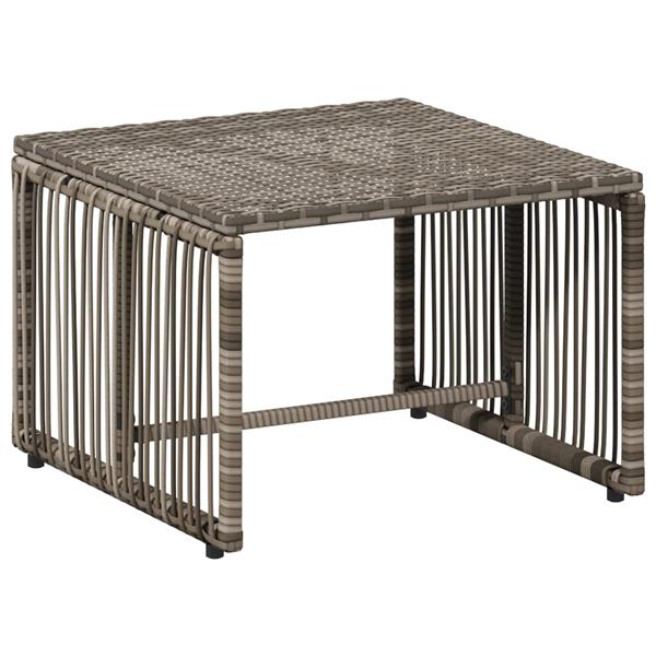 Grote foto vidaxl buitenmeubelset 11 pcs grijs en donkergrijs poly rattan tuin en terras tuinmeubelen