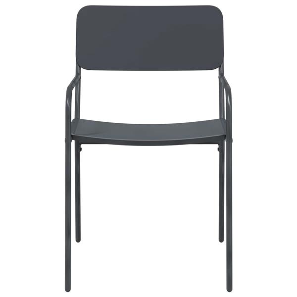 Grote foto vidaxl tuinstoelen 2 pcs antraciet 51 x 55 x 81 cm staal tuin en terras tuinmeubelen