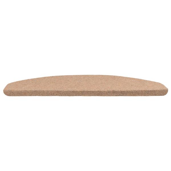 Grote foto vidaxl zelfklevende trapmatten halfrond 15 st beige 80 x 28 x 3 5 cm huis en inrichting overige huis en inrichting