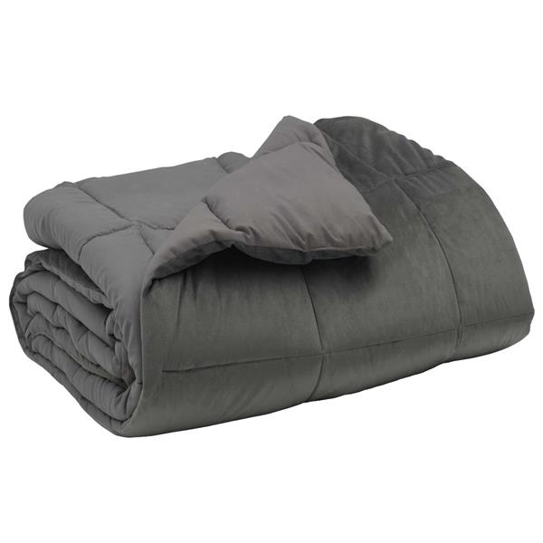 Grote foto vidaxl winter dekbed gekwilt lichtgrijs 200 x 240 cm microfiber huis en inrichting bedden