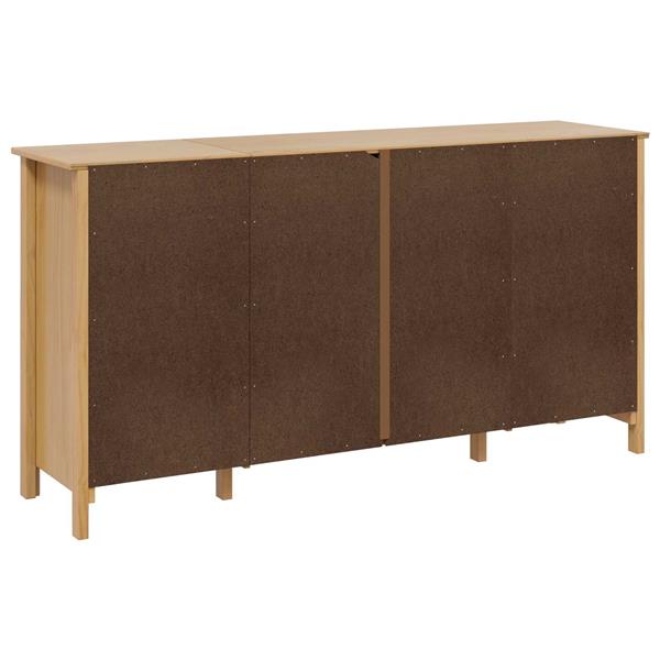 Grote foto vidaxl dressoir hill honingbruin 154 x 40 x 80 cm massief grenenhout huis en inrichting woningdecoratie
