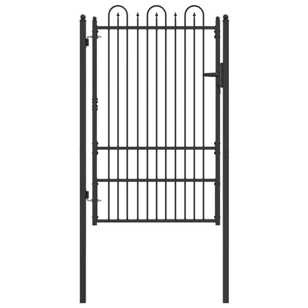 Grote foto vidaxl hekpoort horst 100 x 150 cm staal zwart vergrendelbaar tuin en terras hekken en schuttingen