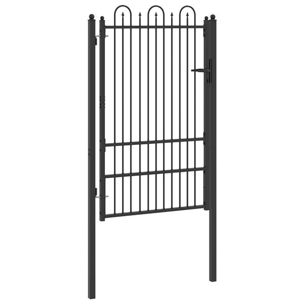 Grote foto vidaxl hekpoort horst 100 x 150 cm staal zwart vergrendelbaar tuin en terras hekken en schuttingen