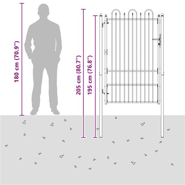 Grote foto vidaxl hekpoort horst 100 x 150 cm staal zwart vergrendelbaar tuin en terras hekken en schuttingen