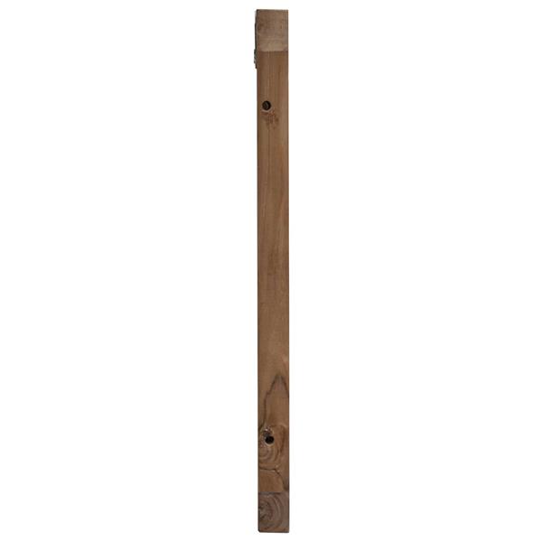 Grote foto vidaxl hoofdbord wandgemonteerd naturel 140 cm massief teakhout antiek en kunst stoelen en banken