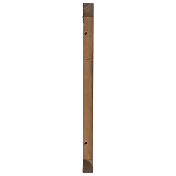 Grote foto vidaxl hoofdbord wandgemonteerd naturel 120 cm massief teakhout antiek en kunst stoelen en banken