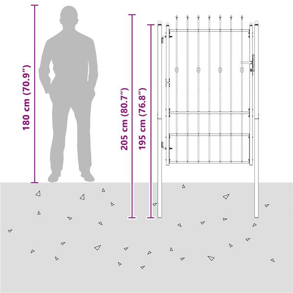 Grote foto vidaxl hekpoort horst 100 x 150 cm metaal zwart vergrendelbaar tuin en terras hekken en schuttingen