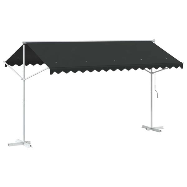 Grote foto vidaxl vrijstaande luifel 4 3 m polyester antracietkleurig tuin en terras overige tuin en terras