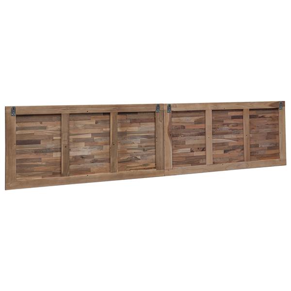 Grote foto vidaxl hoofdbord naturel massief teakhout antiek en kunst stoelen en banken