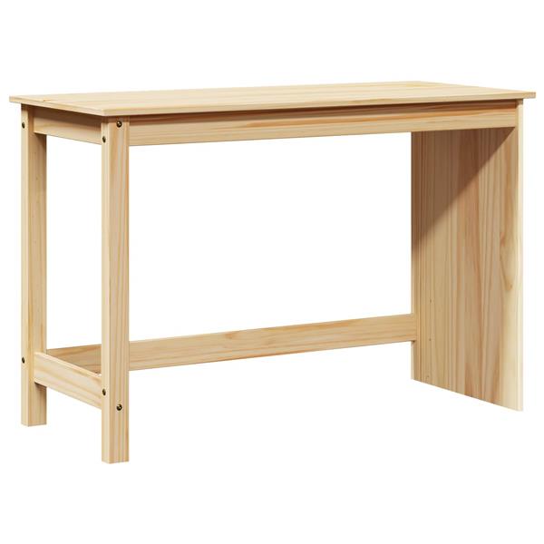Grote foto vidaxl bureau bruin 112 x 50 x 75 cm massief vurenhout huis en inrichting stoelen