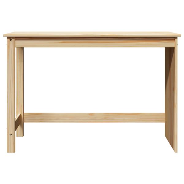 Grote foto vidaxl bureau bruin 112 x 50 x 75 cm massief vurenhout huis en inrichting stoelen