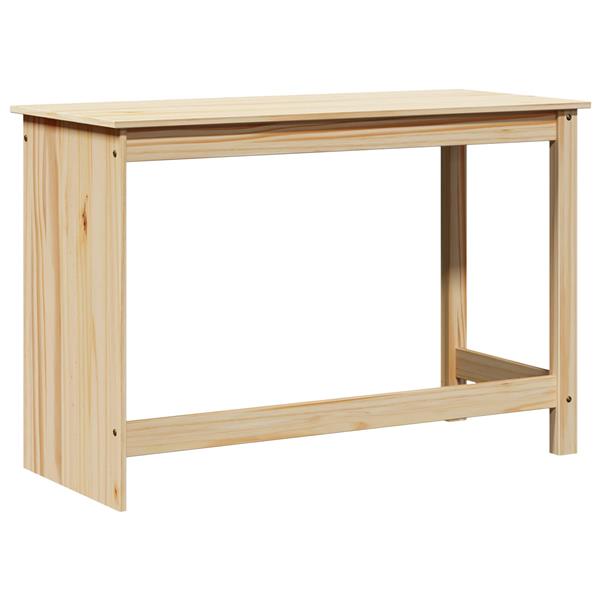 Grote foto vidaxl bureau bruin 112 x 50 x 75 cm massief vurenhout huis en inrichting stoelen