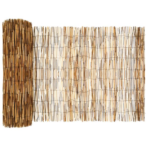 Grote foto vidaxl tuinhek ge carboniseerd 500 x 80 cm riet tuin en terras hekken en schuttingen
