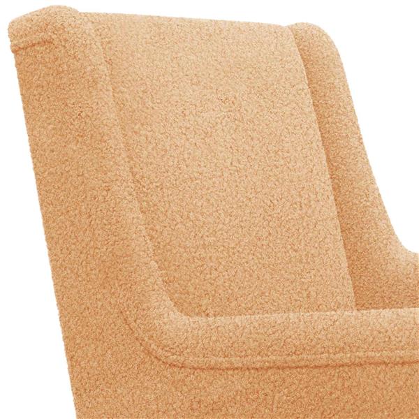 Grote foto vidaxl schommelstoel beige 62 x 80 x 85 cm boucl huis en inrichting stoelen