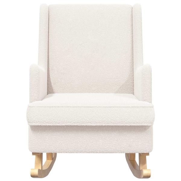 Grote foto vidaxl schommelstoel cr mekleurig 62 x 80 x 85 cm schapenstof huis en inrichting stoelen